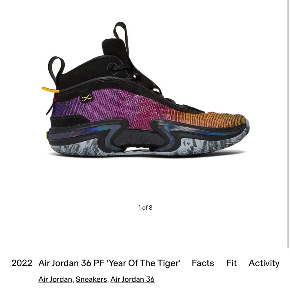 Air Jordan 36 Heat Wave size 8. Like New